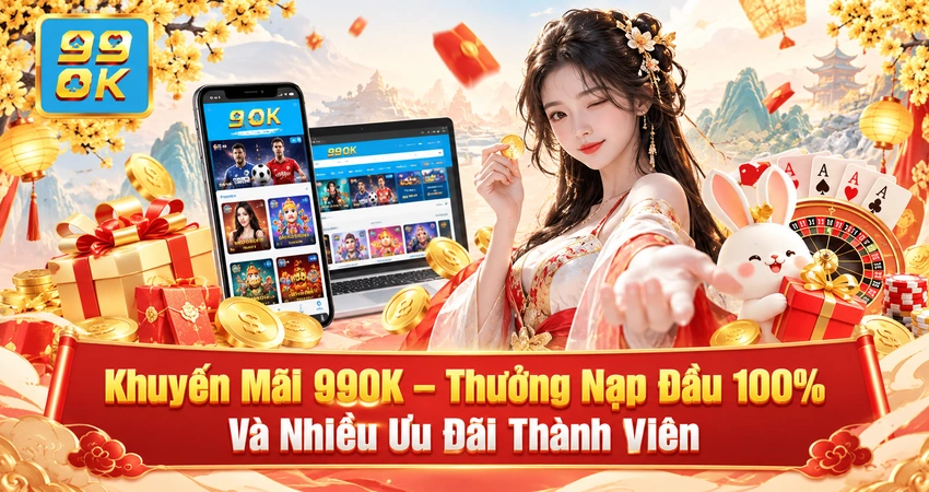 Khuyến Mãi 99OK – Thưởng Nạp Đầu 100% Và Nhiều Ưu Đãi Thành Viên